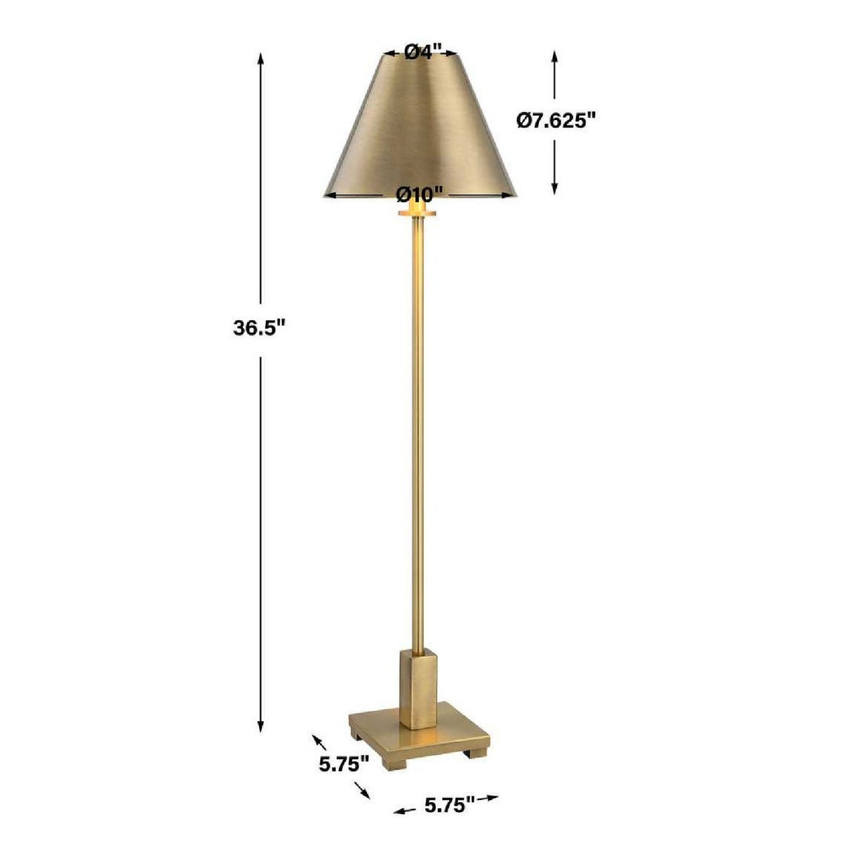 Metal Empire Shade Buffet Lamp by Uttermost Pilot, alternate view 6