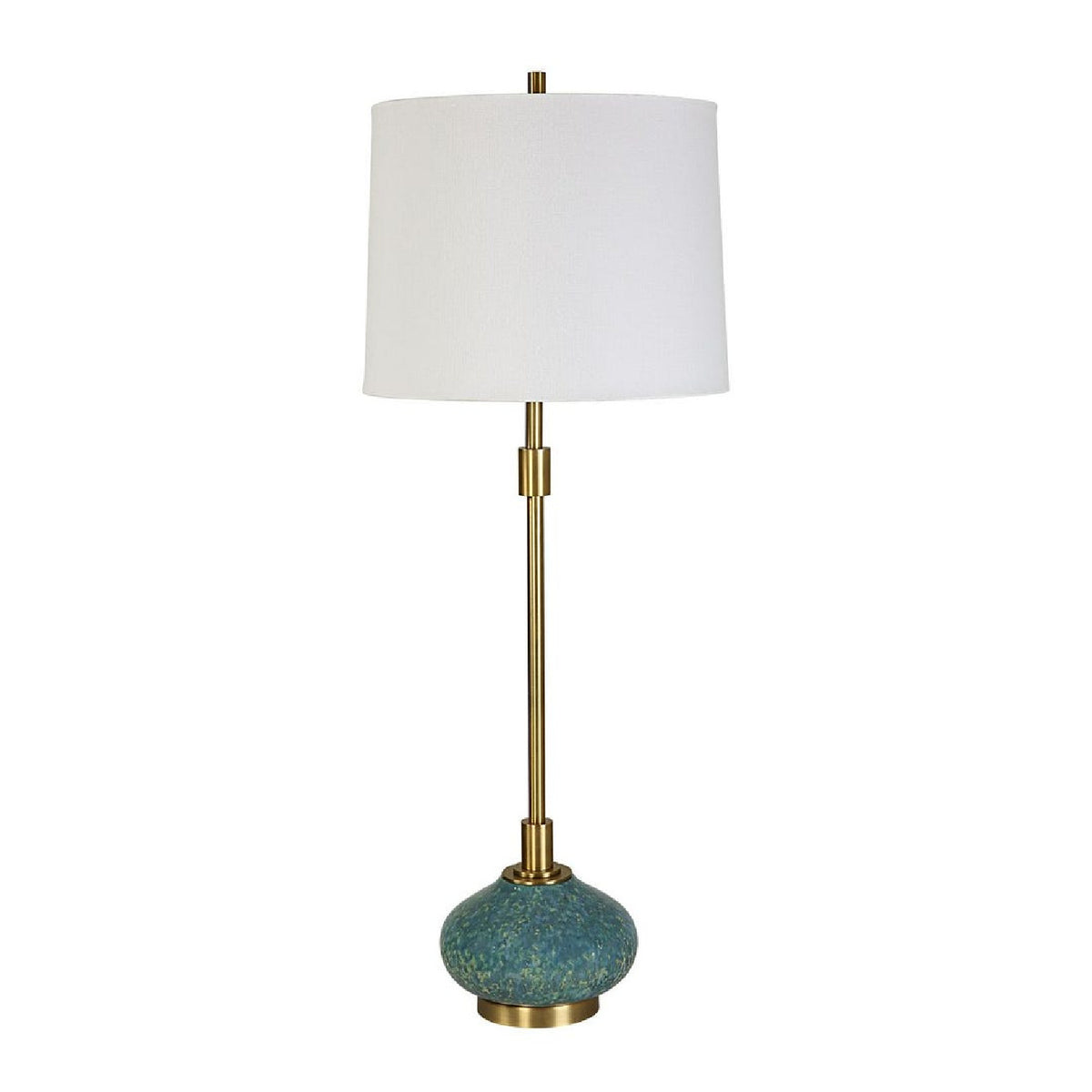 Blue Glazed Ceramic Buffet Lamp by Uttermost Kaimana, alternate view 3