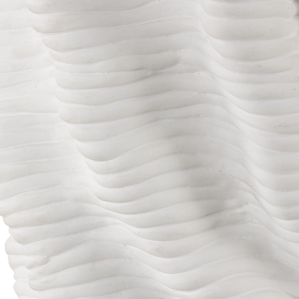 Organic-Shaped White Ceramic Table Lamp by Uttermost Stratified, alternate view 6