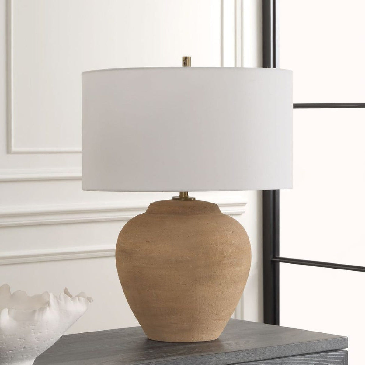 Modern European furniture - Terracotta Vase-Shaped Table Lamp by Uttermost Treviso - www.oroa.com