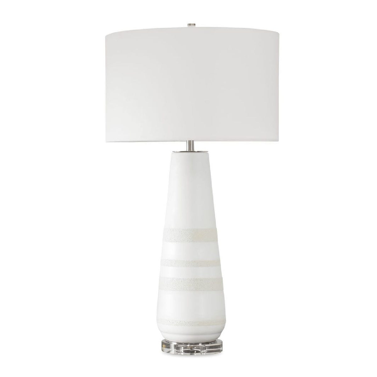 White & Gray Ceramic Table Lamp by Uttermost Santino, alternate view 3