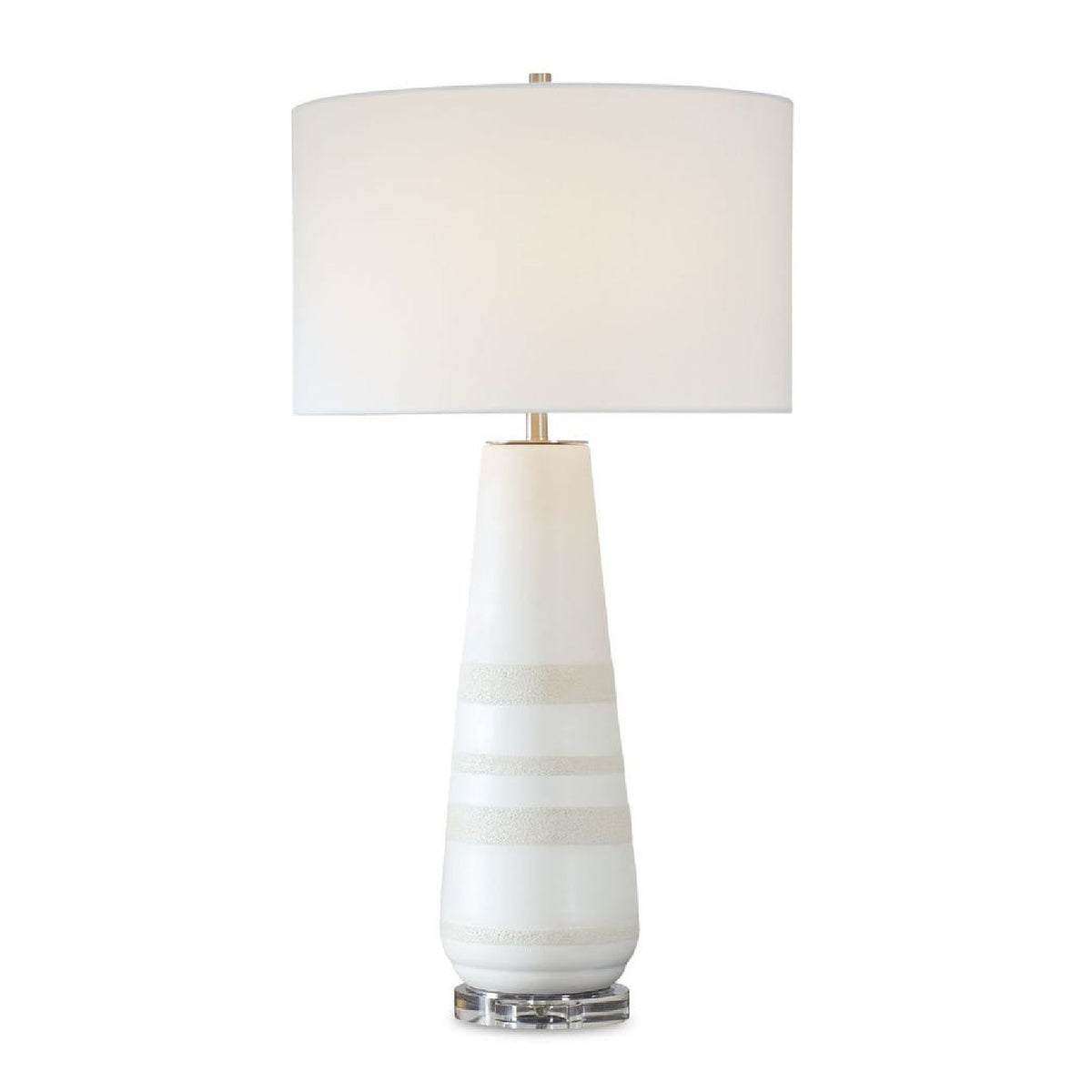 White & Gray Ceramic Table Lamp by Uttermost Santino