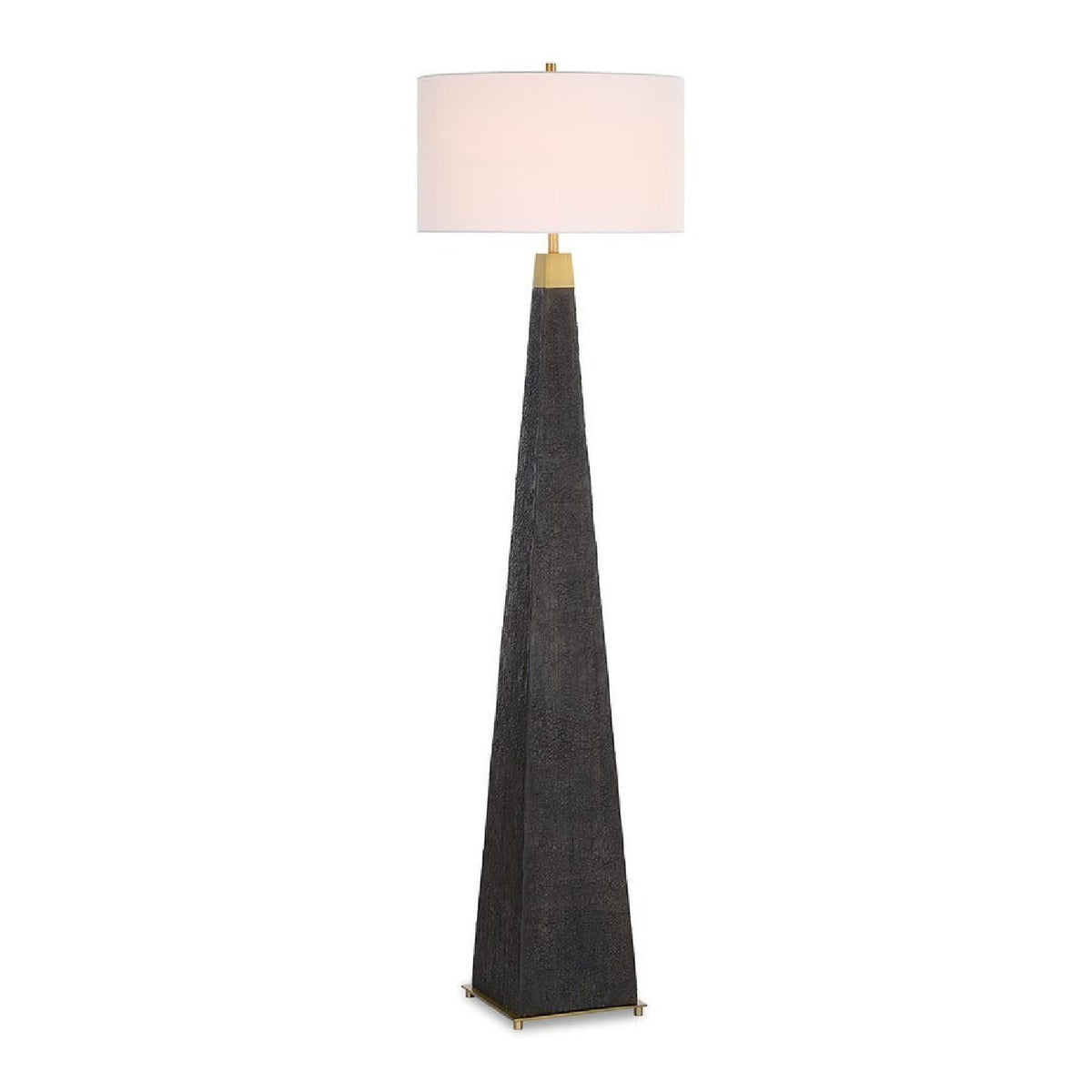 Tapered Burned Wood-Look Floor Lamp by Uttermost Lathey