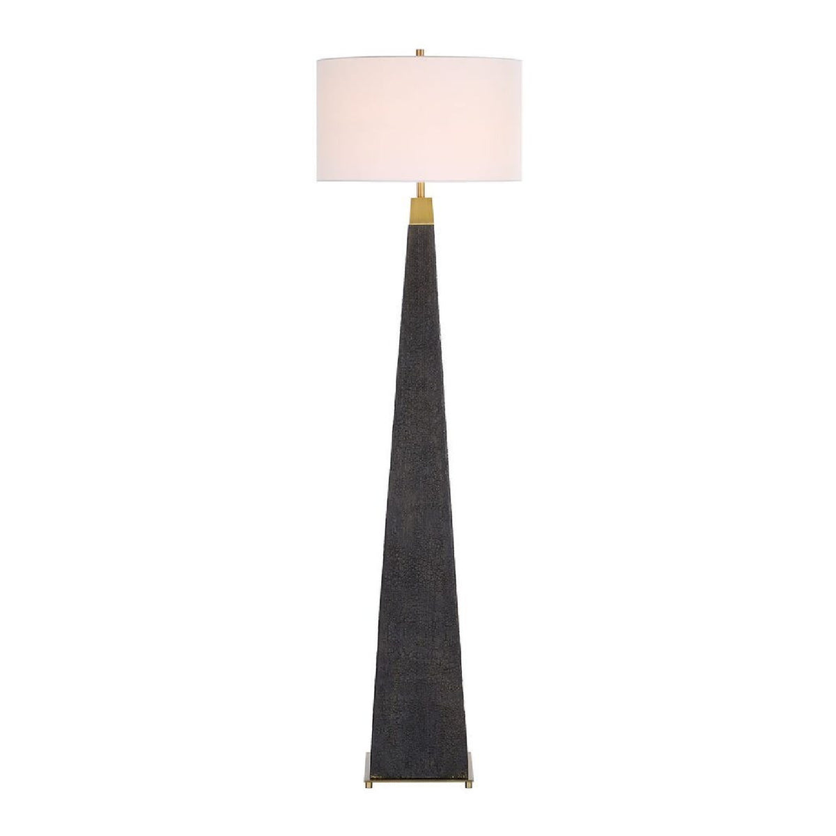 Tapered Burned Wood-Look Floor Lamp by Uttermost Lathey, alternate view 4