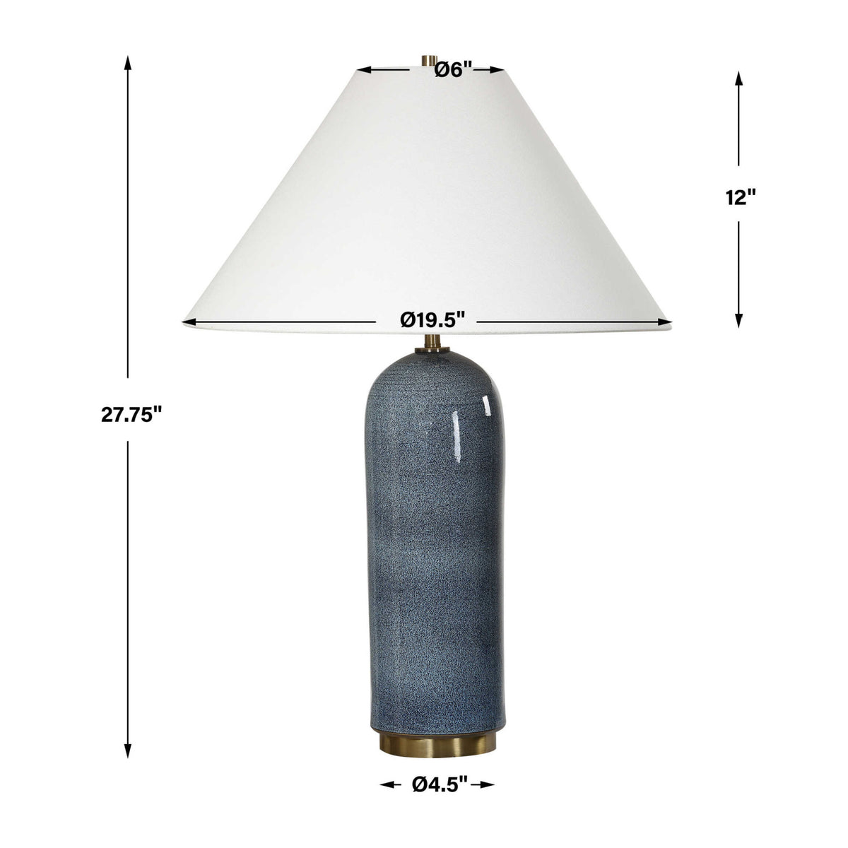 Modern European furniture - Blue Glaze Ceramic Table Lamp - www.oroa.com