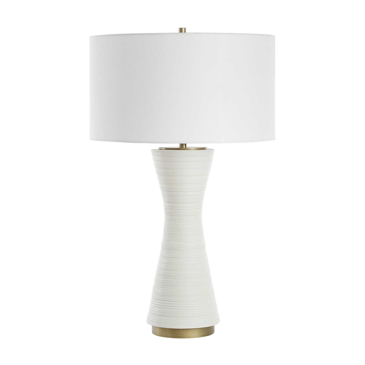 White Ceramic Table Lamp by Uttermost Ridgeline, alternate view 3