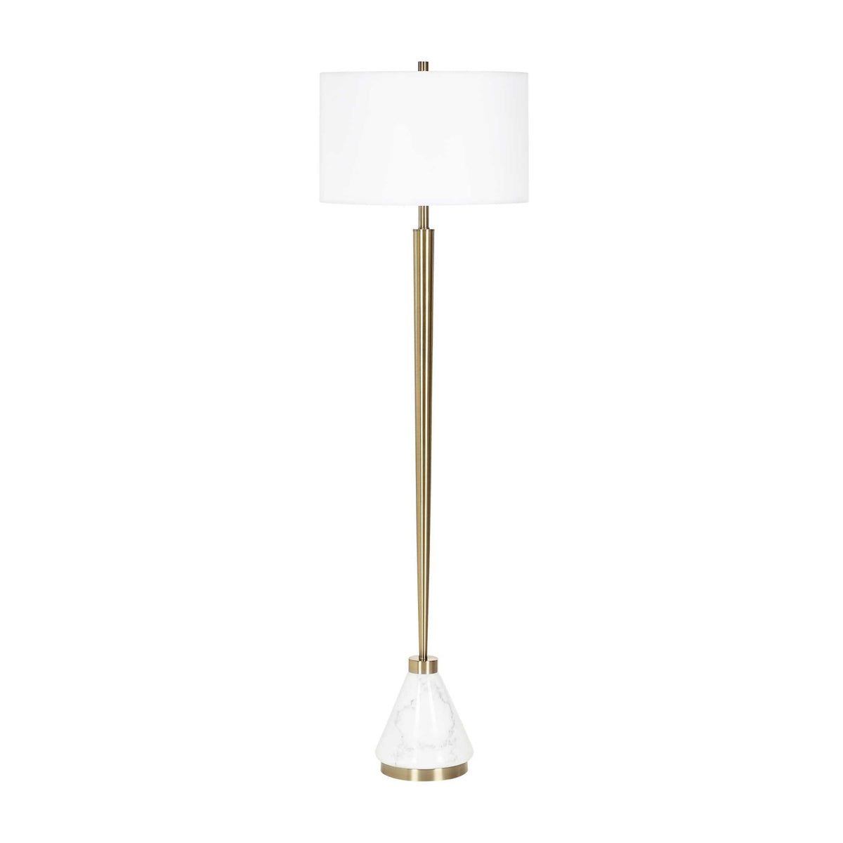 Modern European furniture - Tapered Brass Floor Lamp - www.oroa.com