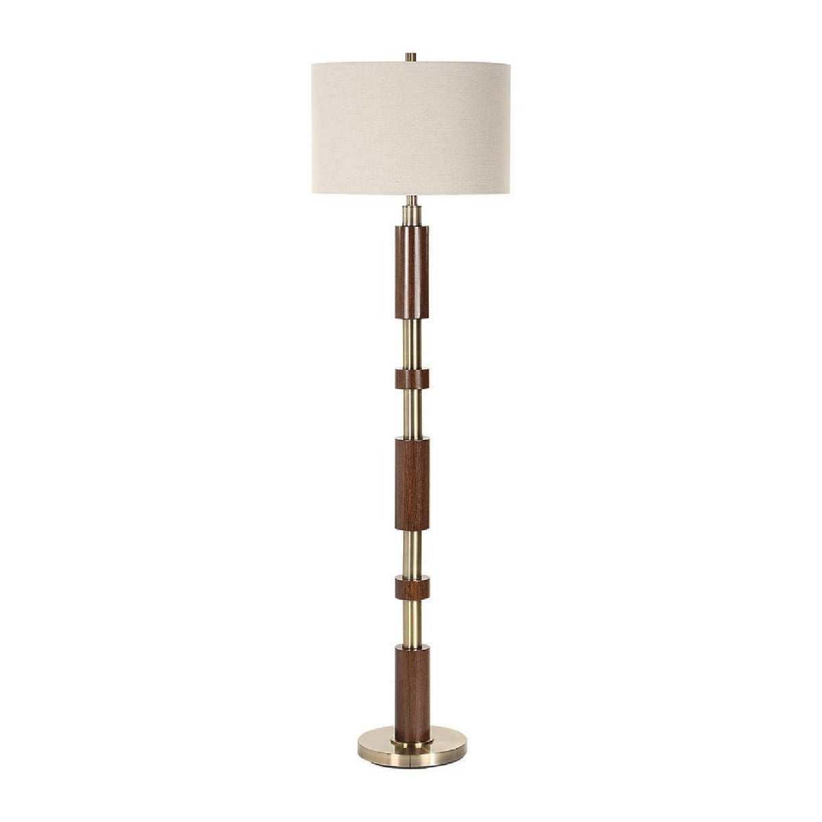 Wooden Cylinders Floor Lamp | Uttermost Stacked - www.oroa.com