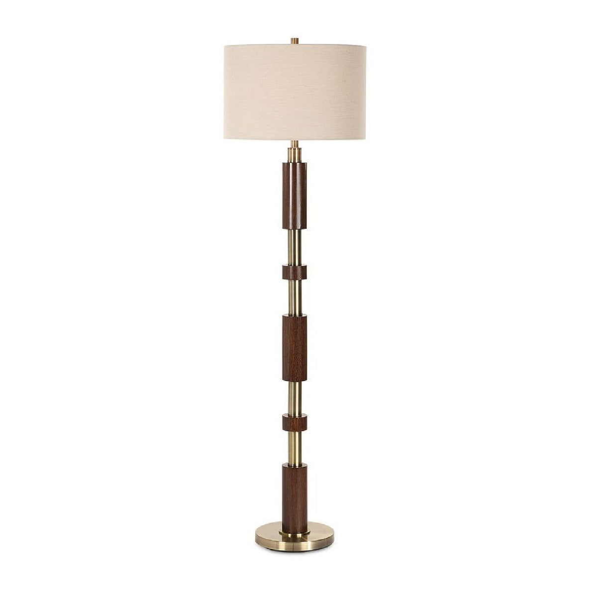 Wooden Cylinders Floor Lamp | Uttermost Stacked - www.oroa.com