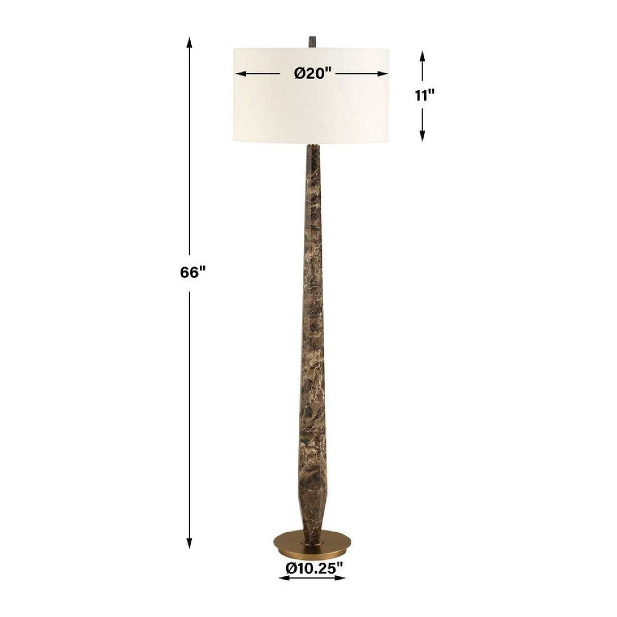 Emperador Brown Marble Floor Lamp by Uttermost Tyree, alternate view 4