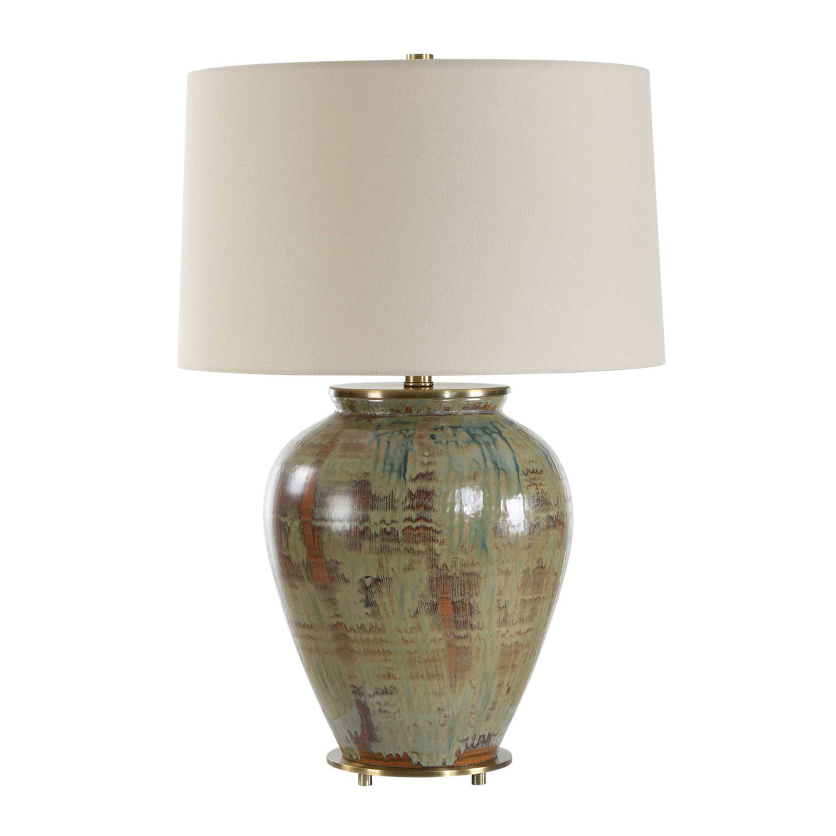 Modern European furniture - Earth-Toned Ceramic Table Lamp - www.oroa.com
