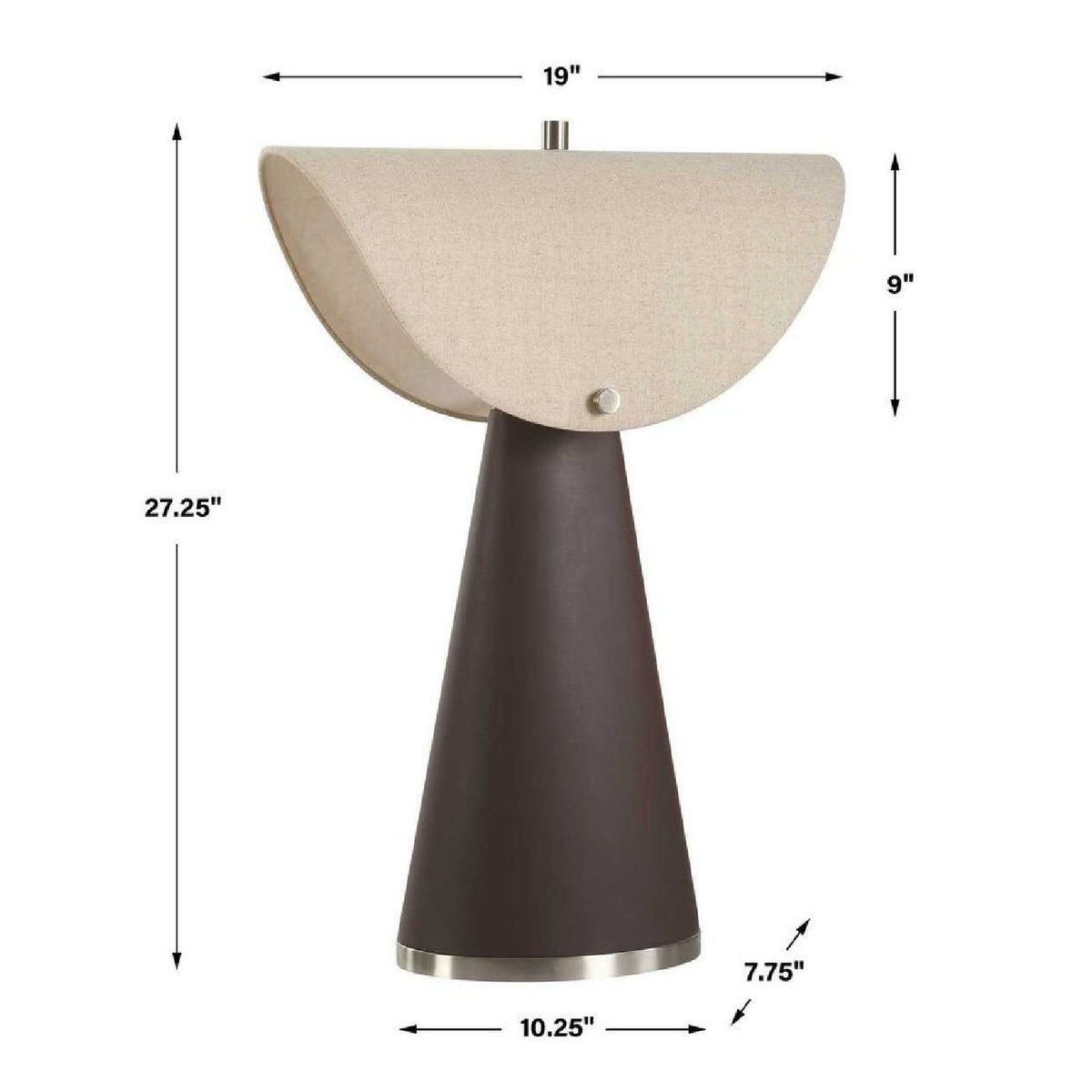 Tapered Brown Leather Table Lamp by Uttermost Conover, alternate view 6