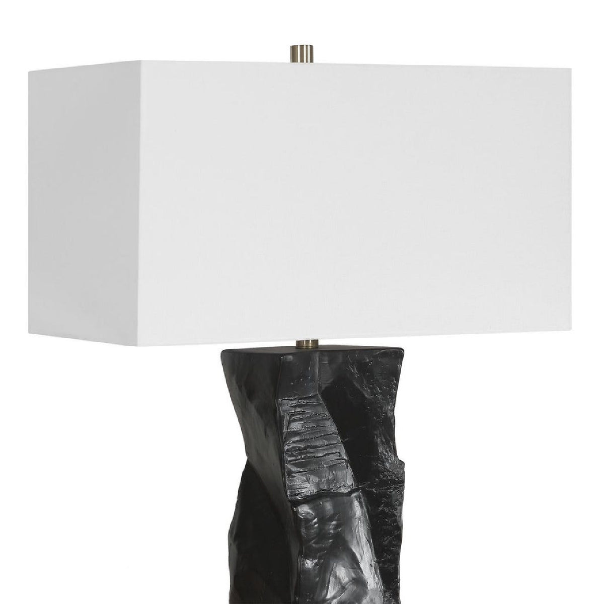 Organic-Shaped Black Ceramic Table Lamp by Uttermost Altaria, alternate view 7