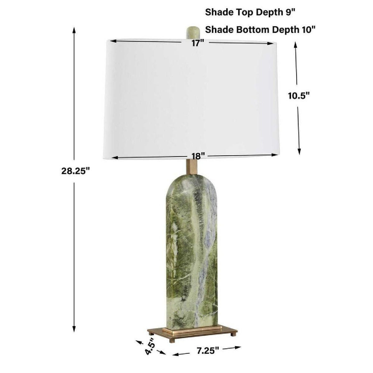 Modern European furniture - Green Marble Table Lamp by Uttermost Moorea - www.oroa.com