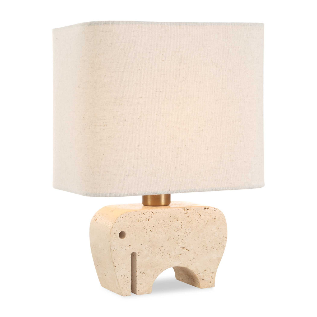 Modern European furniture - Travertine Elephant Accent Lamp - www.oroa.com