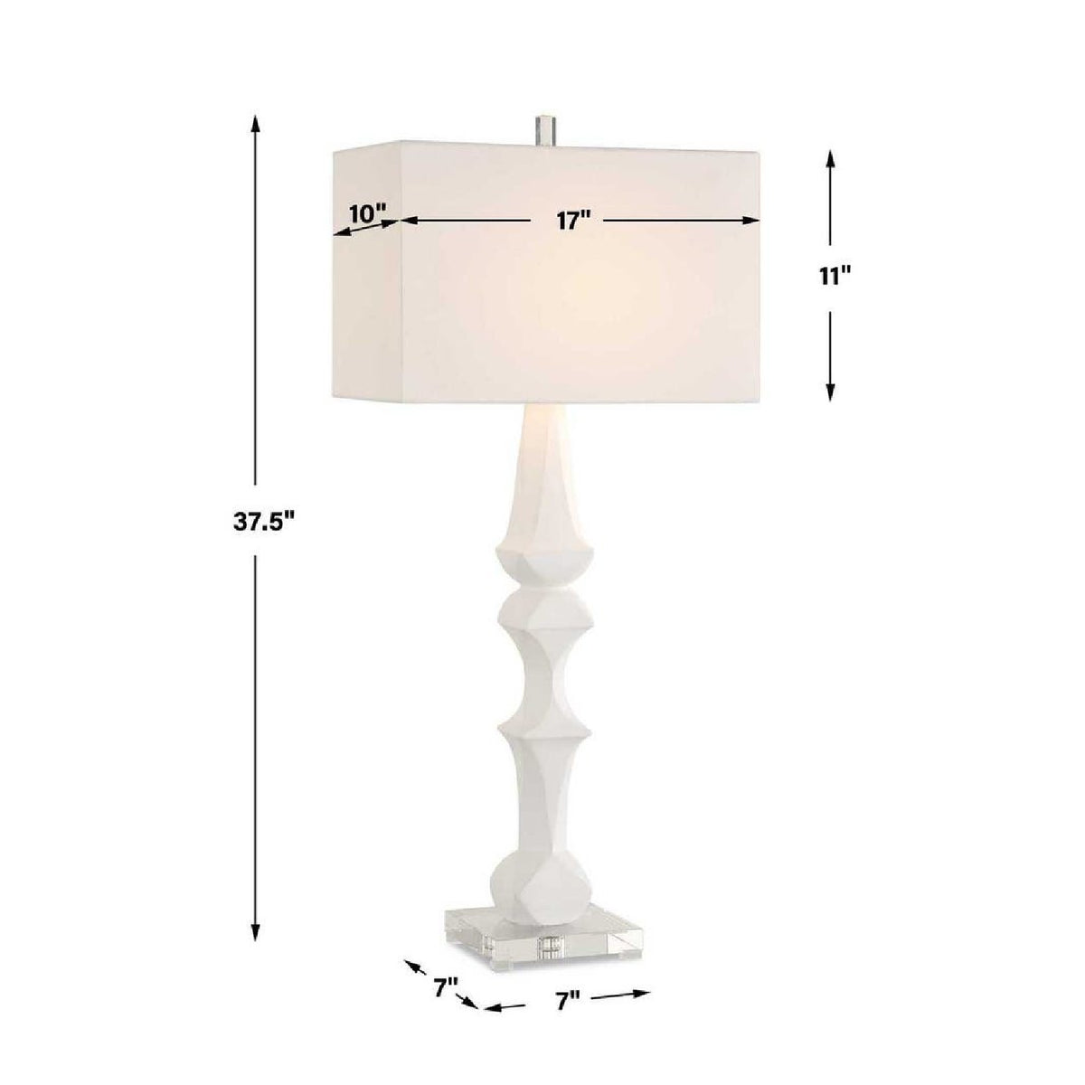 White Sculptural Table Lamp by Uttermost Mayme, alternate view 6