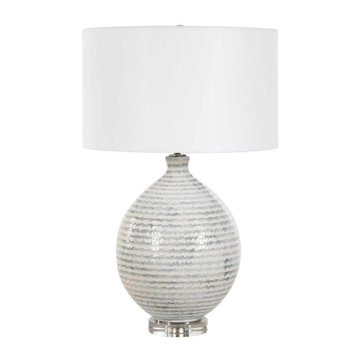 Striped Ceramic Table Lamp by Uttermost Clary, alternate view 3