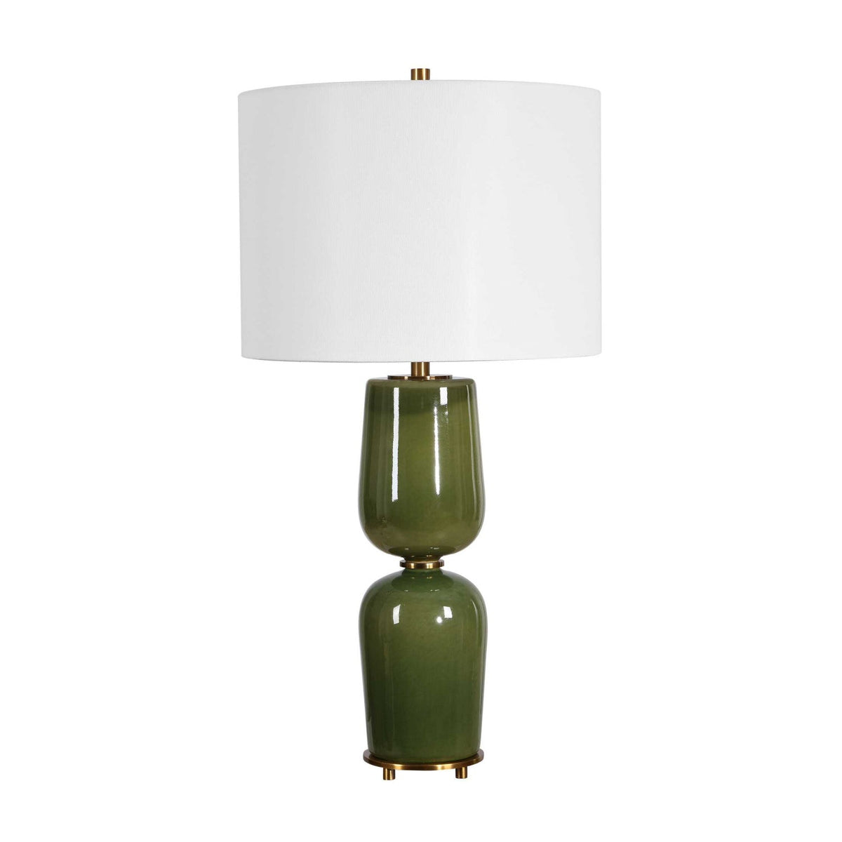 Modern European furniture - Hourglass Green Ceramic Table Lamp by Uttermost Meyer - www.oroa.com