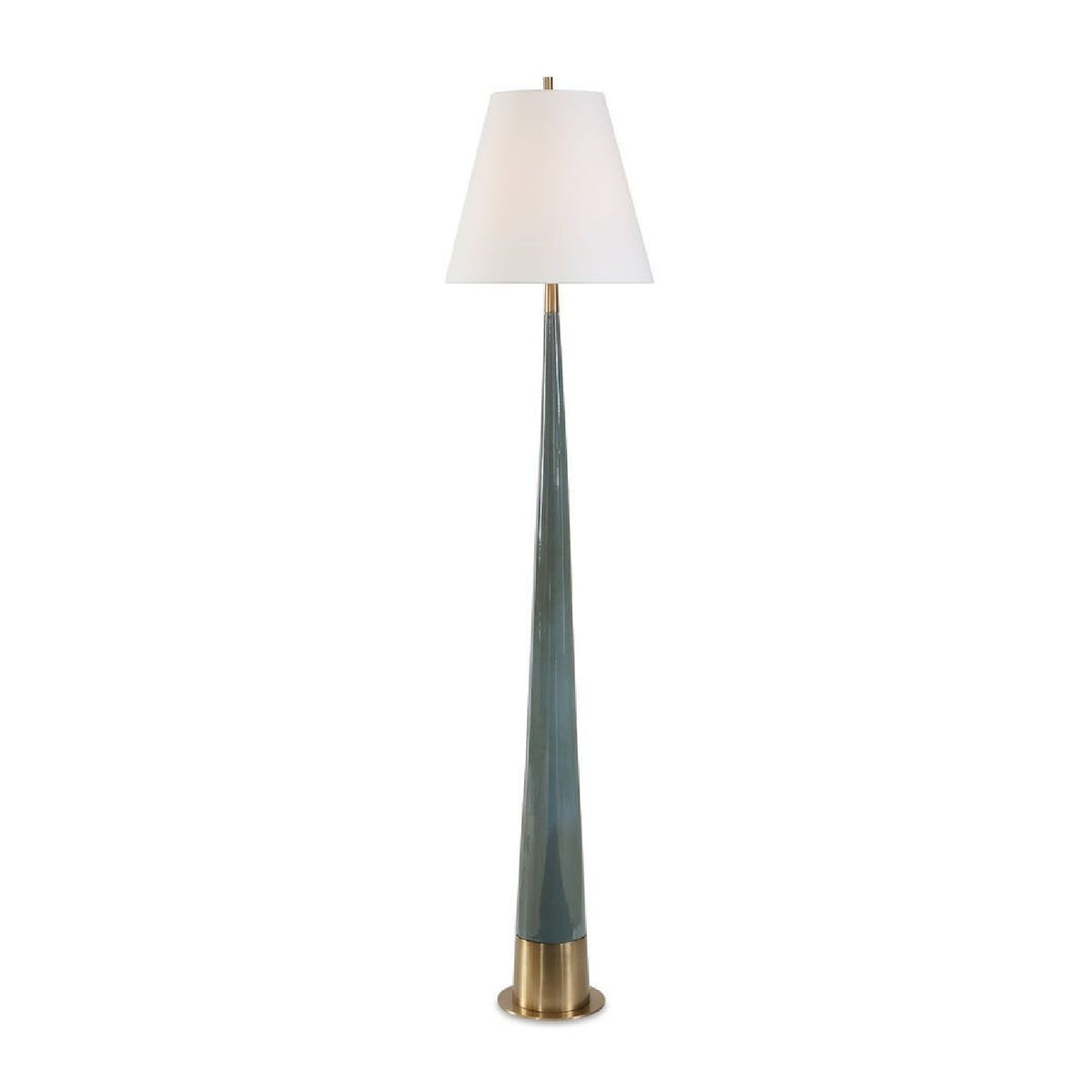 Blue Tapered Ceramic Floor Lamp by Uttermost Riccardi, alternate view 3