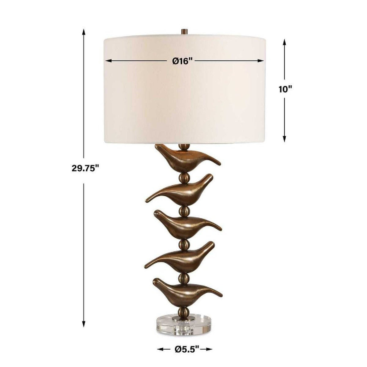 Stacked Bronze Songbirds Table Lamp by Uttermost Sing Song, alternate view 4