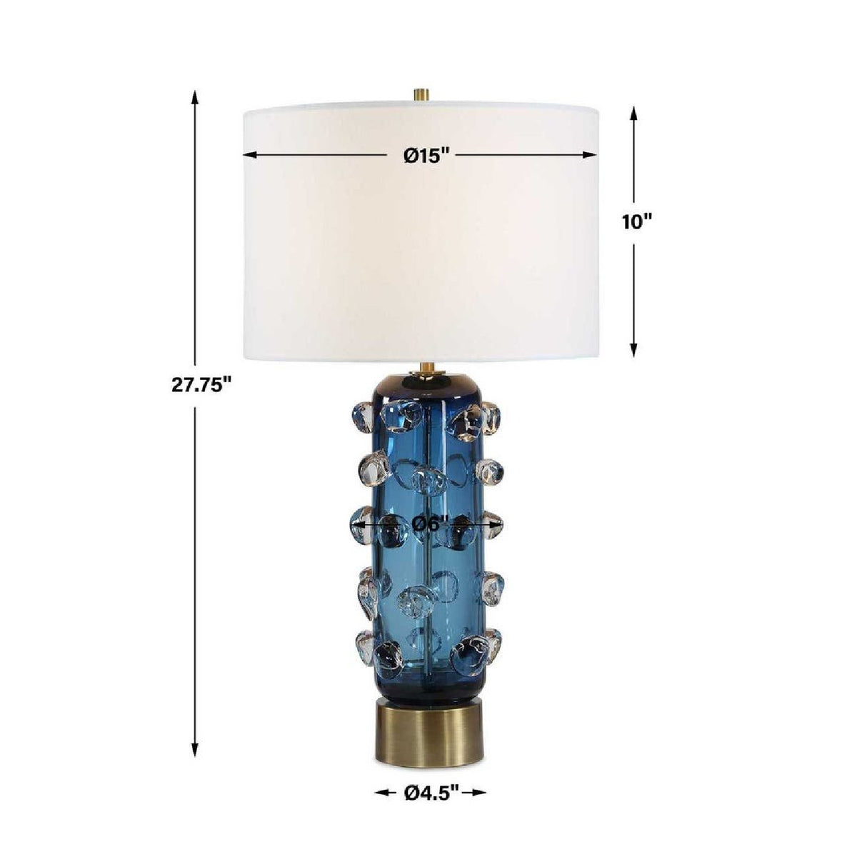 Glass Table Lamp by Uttermost Aura, alternate view 5