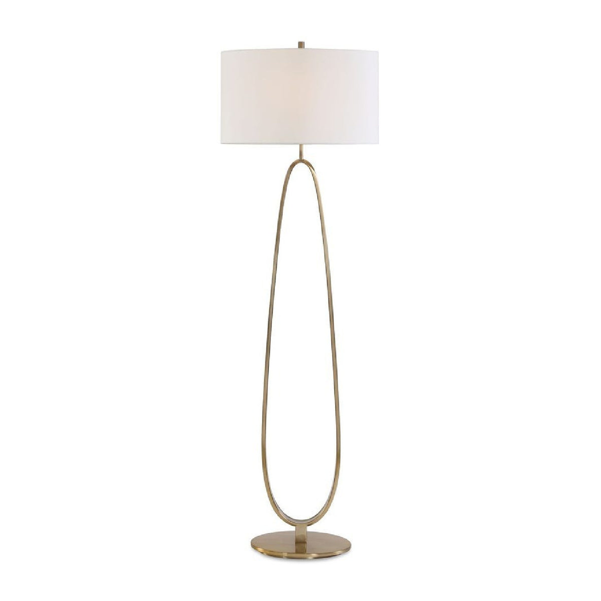 Oval Antique Brass Floor Lamp by Uttermost Tordin, alternate view 4