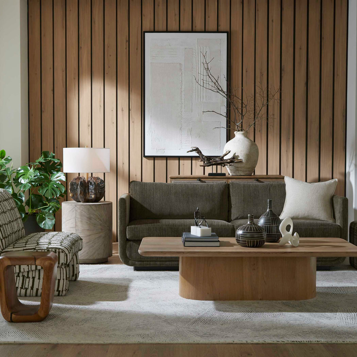 Modern European furniture - Cream Textured Minimalist Artwork - www.oroa.com