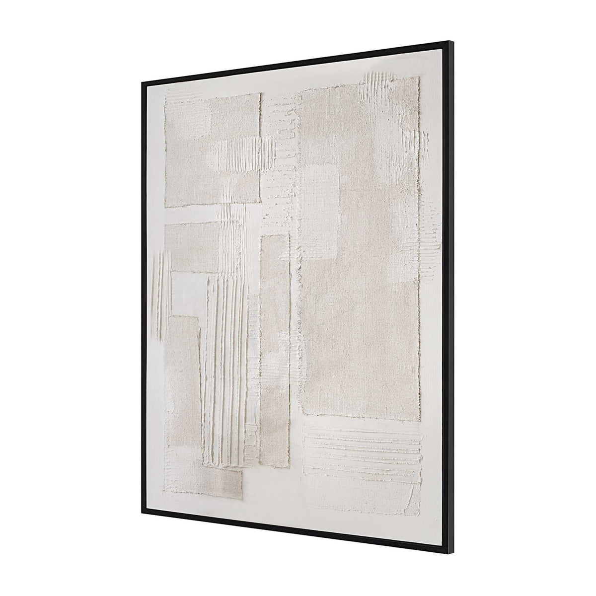 Modern European furniture - Cream Textured Minimalist Artwork - www.oroa.com