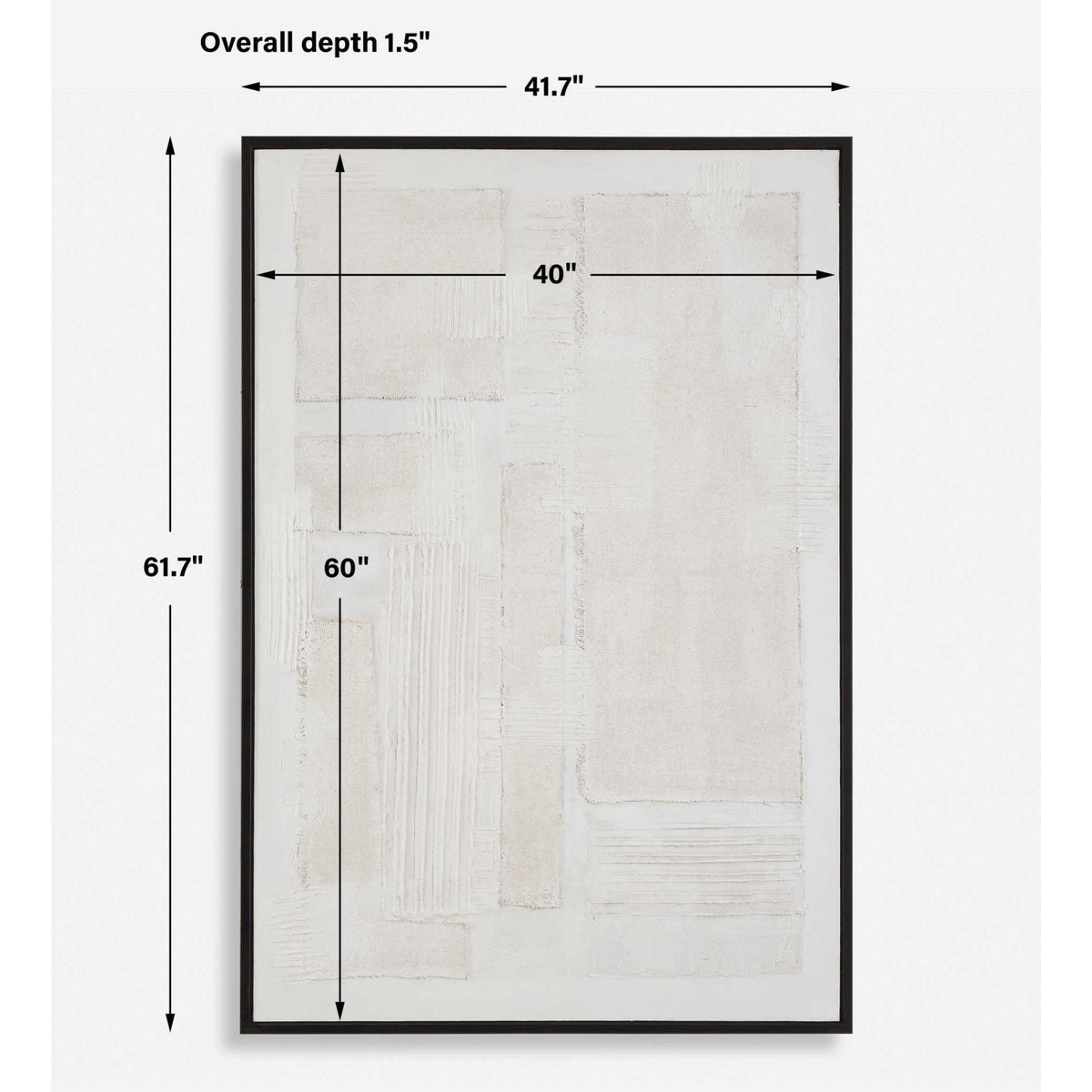 Modern European furniture - Cream Textured Minimalist Artwork - www.oroa.com