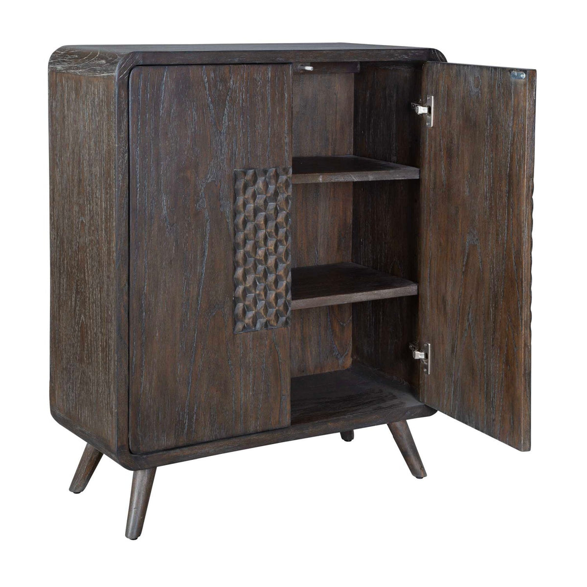 Weathered Mindi Wood 2-Door Cabinet by Uttermost Hausen, alternate view 4