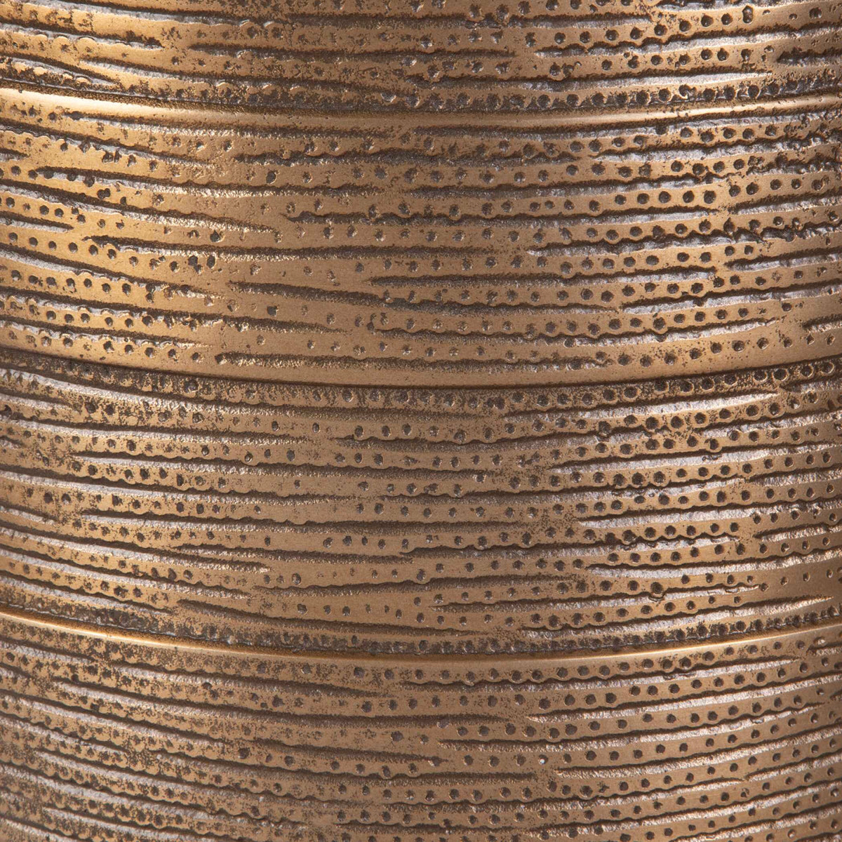 Modern European furniture - Cylindrical Antique Brass Side Table - www.oroa.com