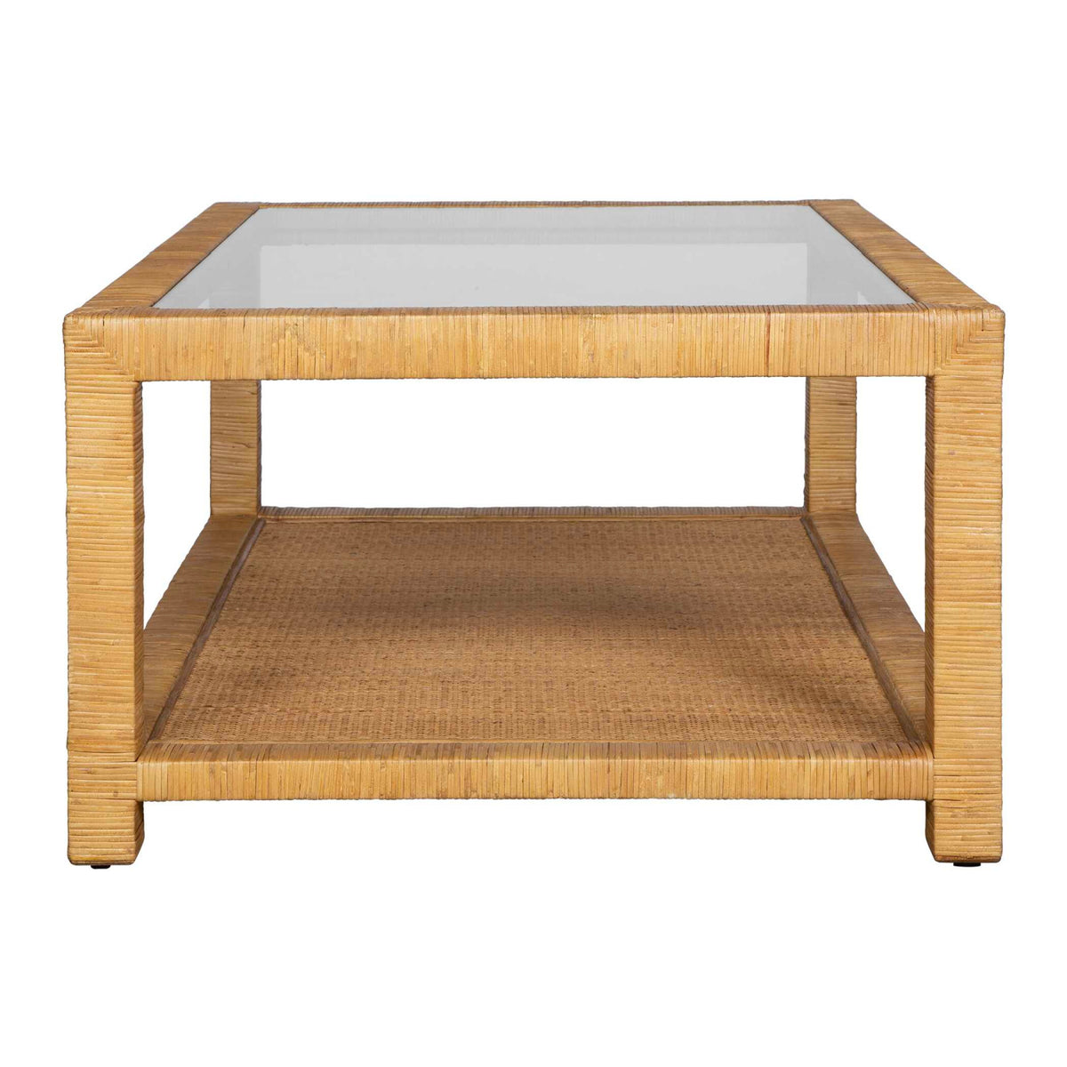 Modern European furniture - Natural Rattan Wrapped Coffee Table - www.oroa.com