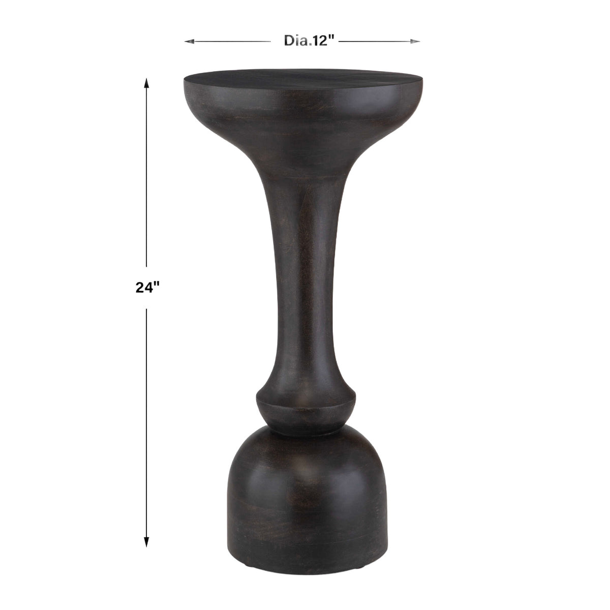 Modern European furniture - Black Mango Wood Accent Table - www.oroa.com