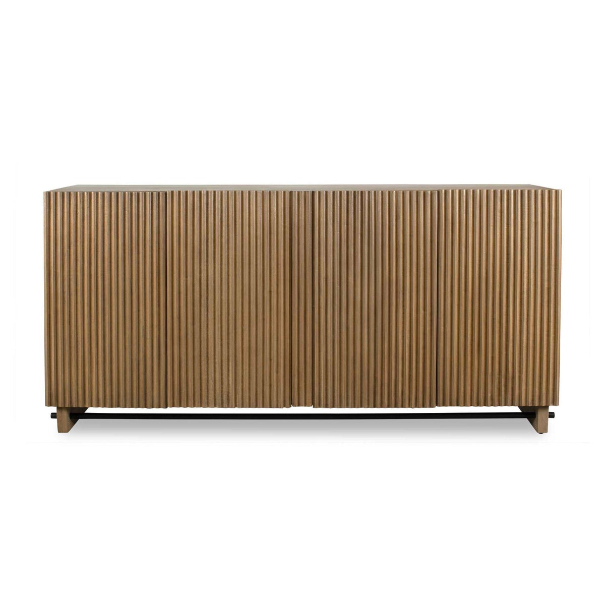 Fluted Wood 4-Door Cabinet by Uttermost Kellem