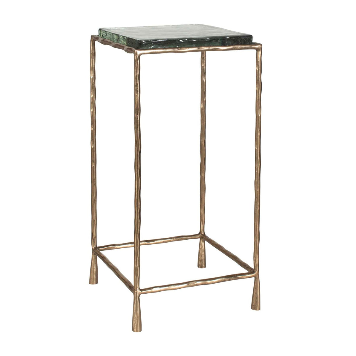 Cast Glass Square Accent Table by Uttermost Ovard, alternate view 3