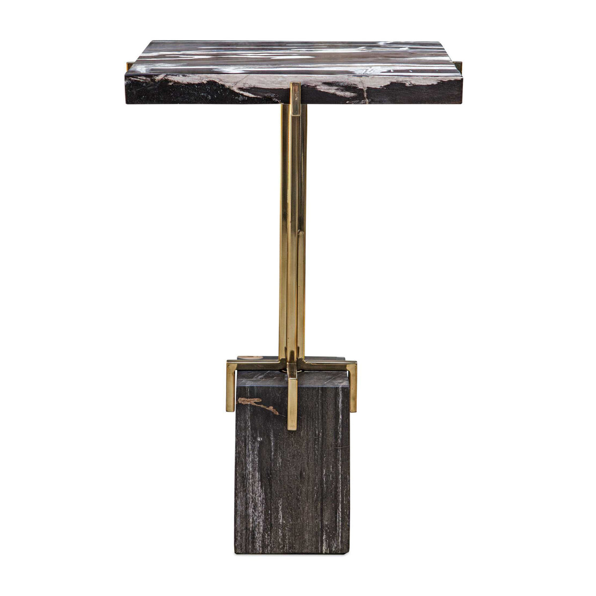 Square Petrified Wood Accent Table by Uttermost Rowman