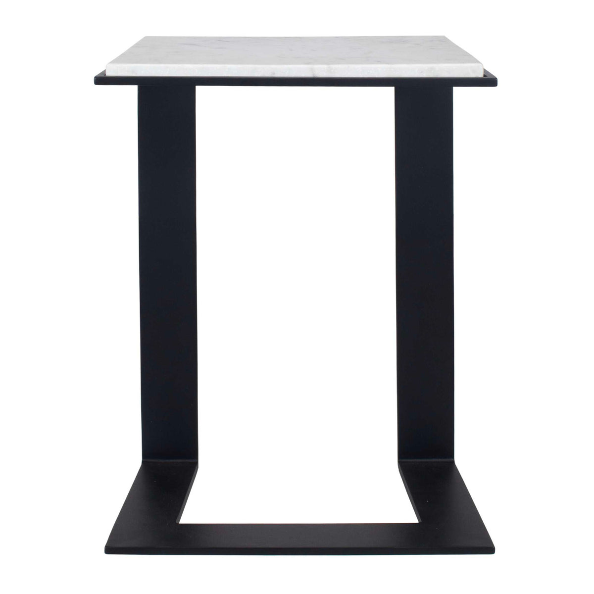 Modern European furniture - White Marble Cantilevered Accent Table - www.oroa.com