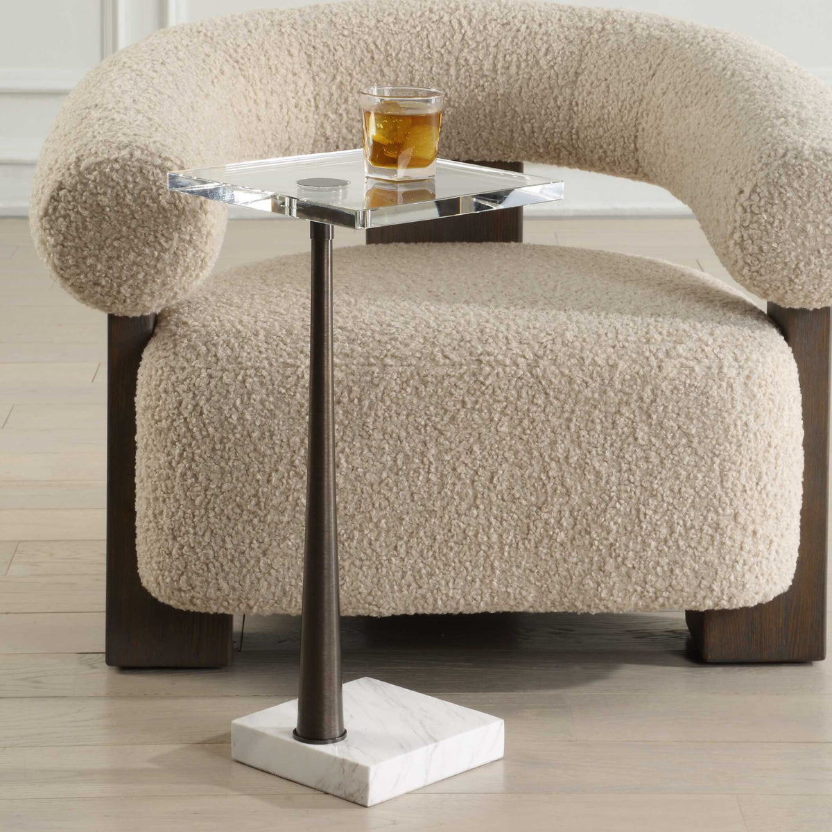Modern European furniture - Square Crystal Drink Table - www.oroa.com