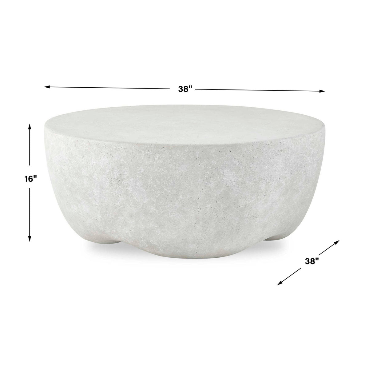 Modern European furniture - Cream Concrete Indoor/Outdoor Coffee Table - www.oroa.com
