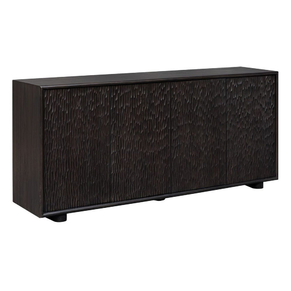 Black Chiseled 4-Door Cabinet by Uttermost Stevenson