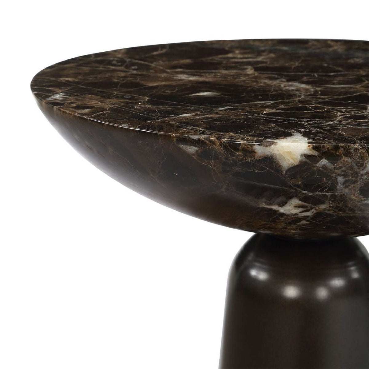 Modern European furniture - Brown Marble Accent Table - www.oroa.com