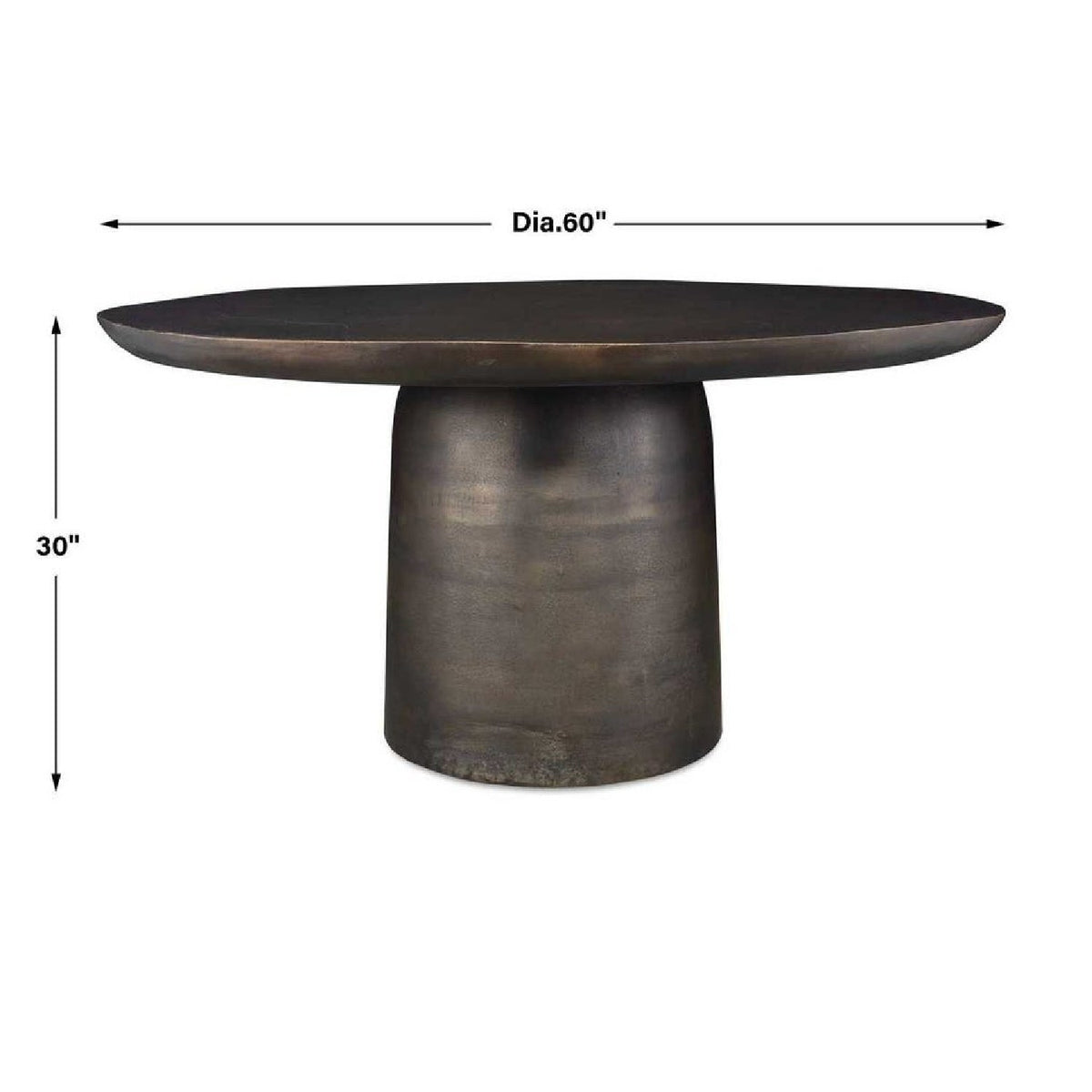 Modern European furniture - Cast Aluminum Indoor/Outdoor Dining Table - www.oroa.com