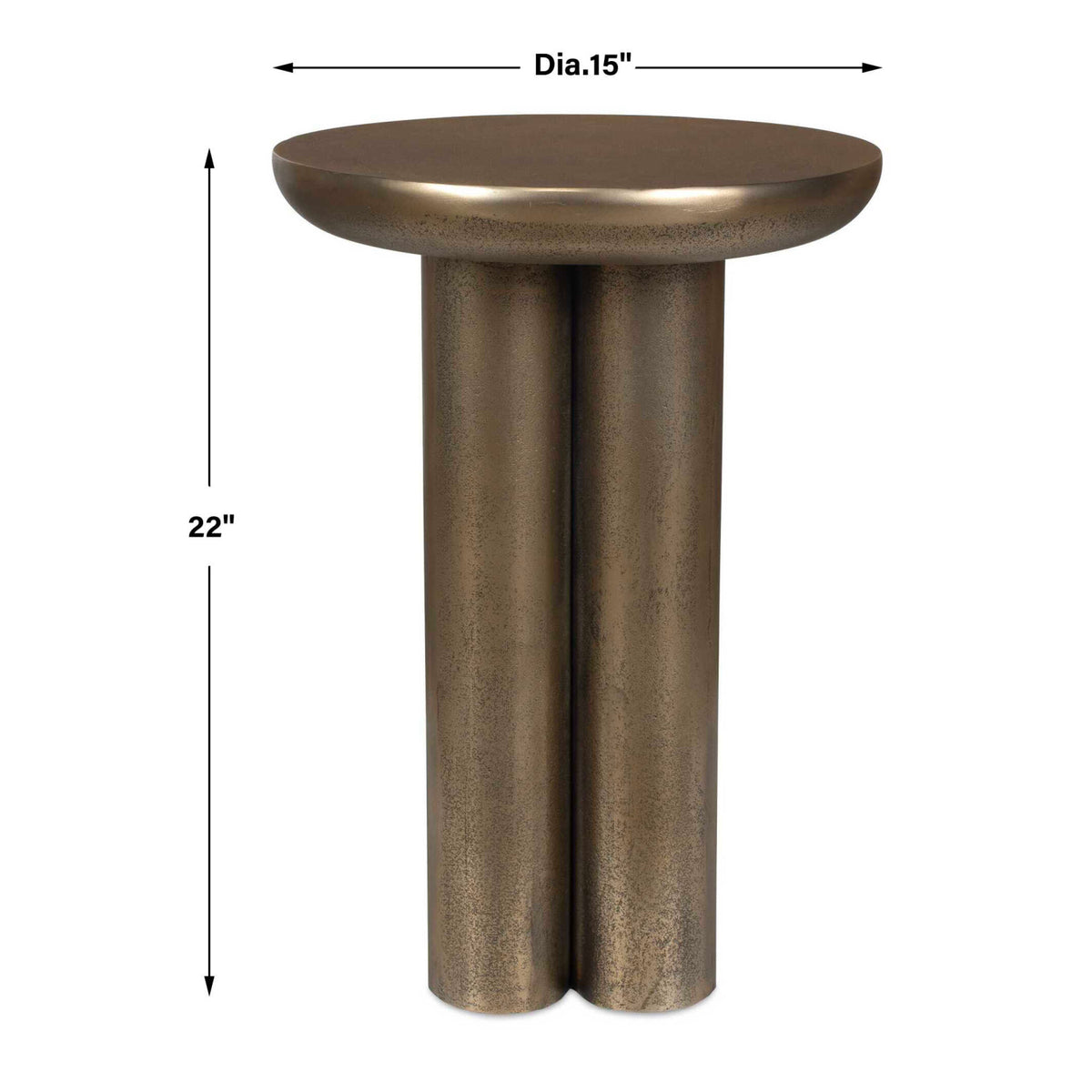 Modern European furniture - Antique Brass Indoor/Outdoor Accent Table - www.oroa.com