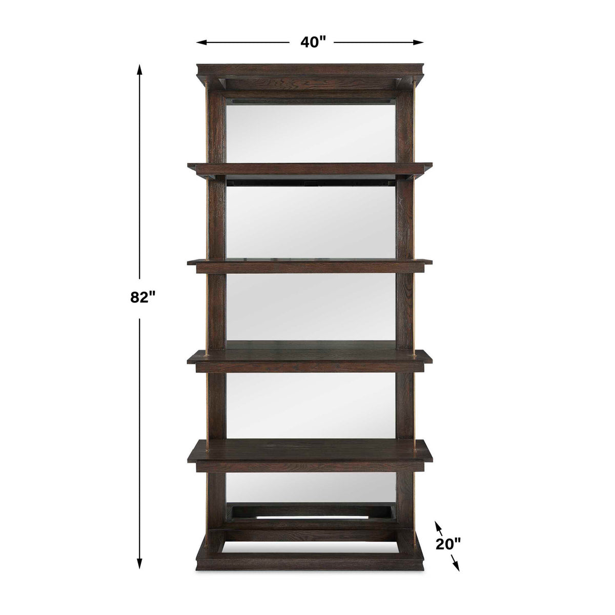 Modern European furniture - Dark Oak Bookshelf - www.oroa.com