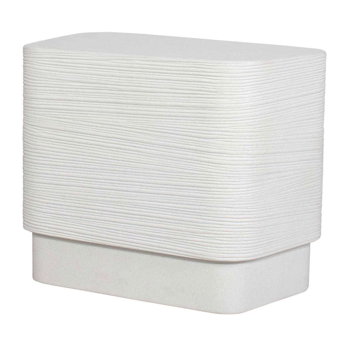 White Concrete Indoor/Outdoor Side Table by Uttermost Saltwater, alternate view 4