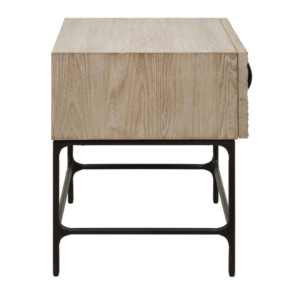 Modern European furniture - Carved Elm 1-Drawer Side Table - www.oroa.com