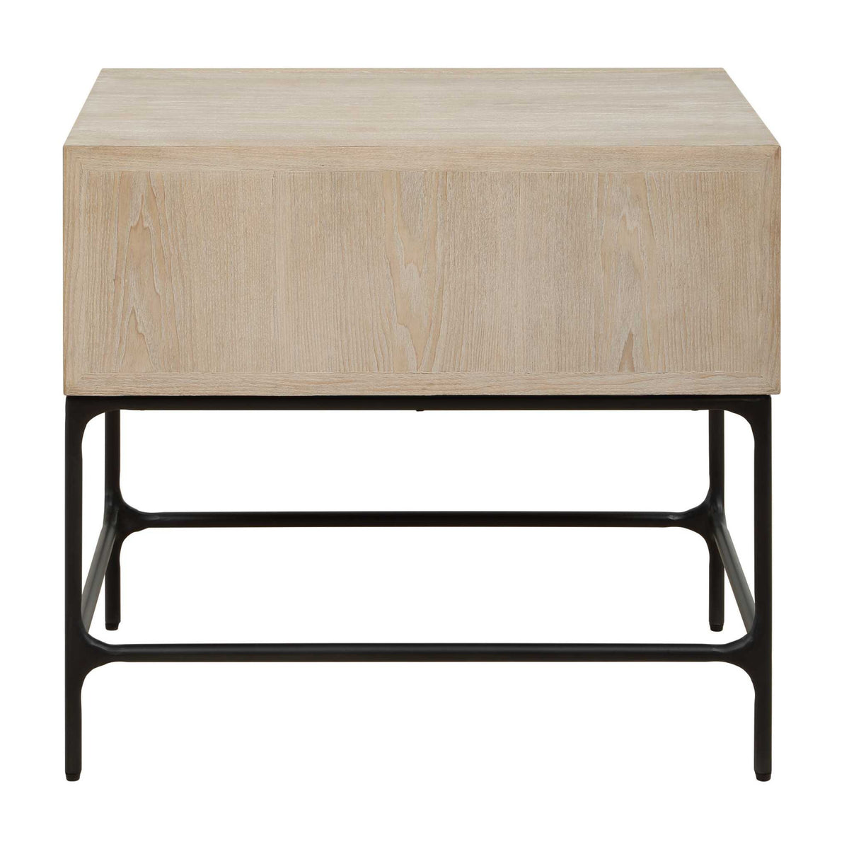 Modern European furniture - Carved Elm 1-Drawer Side Table - www.oroa.com