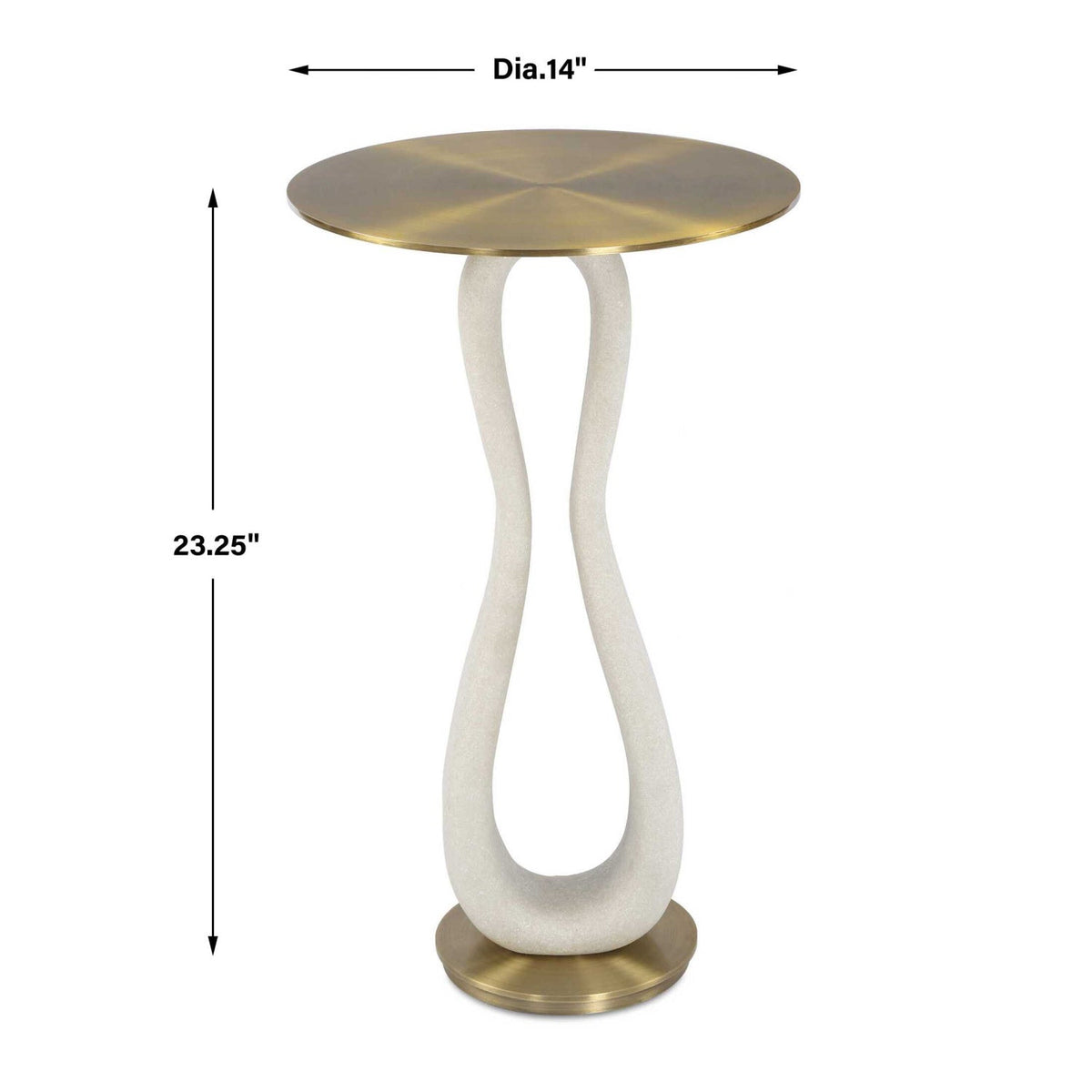 White Stone Hourglass Accent Table by Uttermost Sonia, alternate view 9
