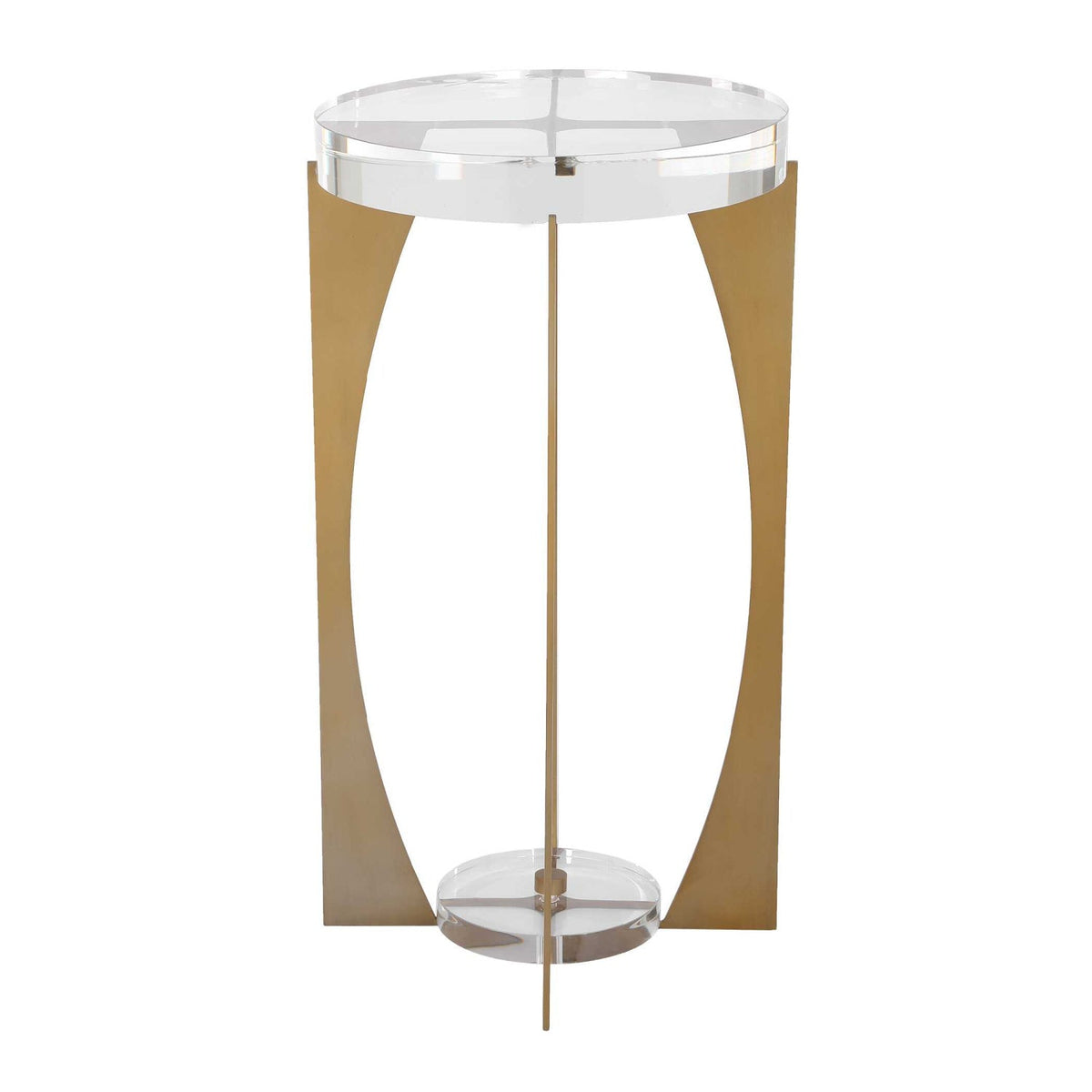 Brass Open-Frame Crystal Accent Table by Uttermost Kolkata