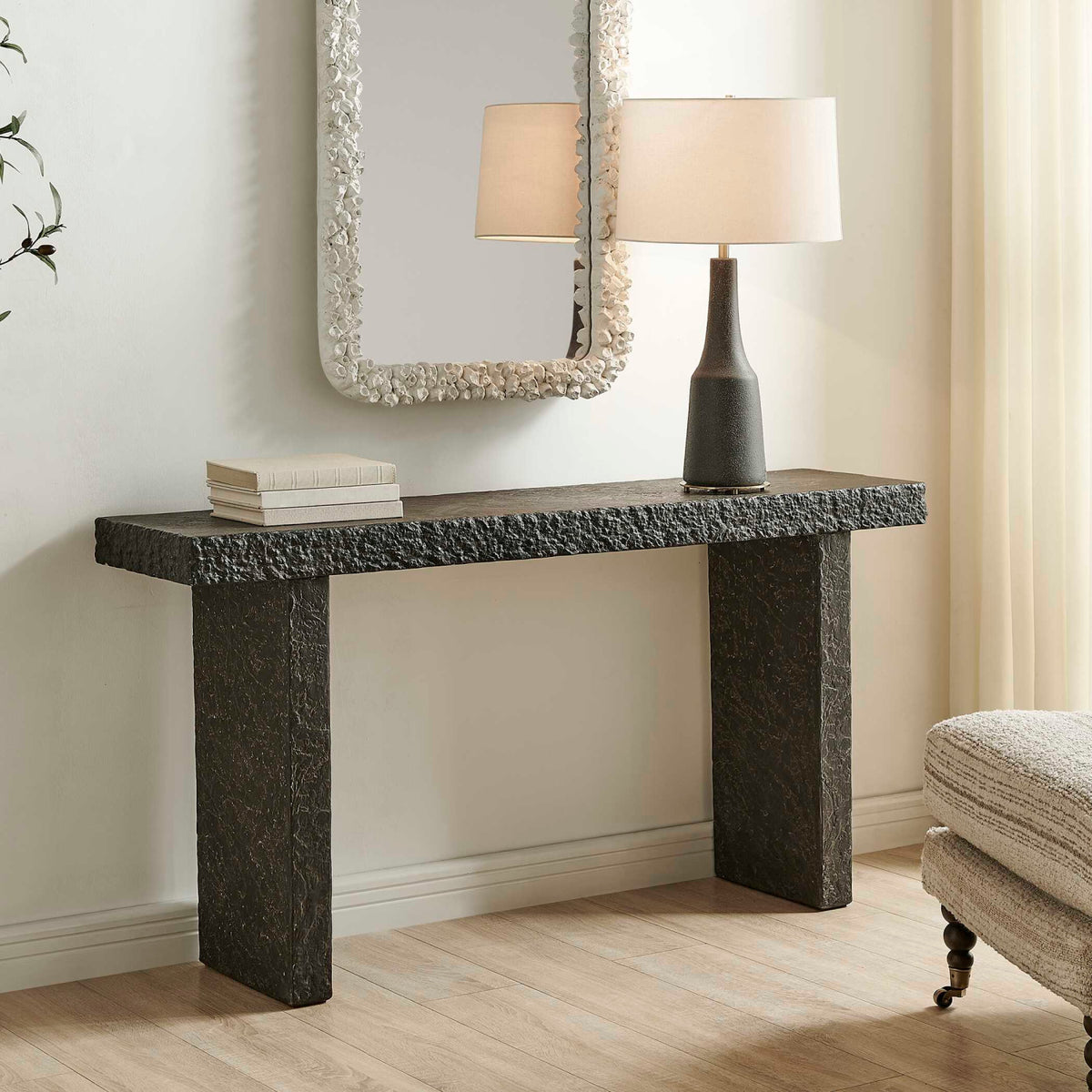 Modern European furniture - Concrete Indoor/Outdoor Console Table - www.oroa.com